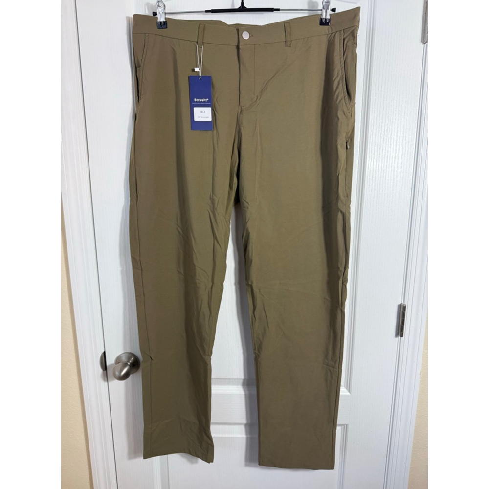 Men's Strweitt Khaki Golf Pants Waist 40
